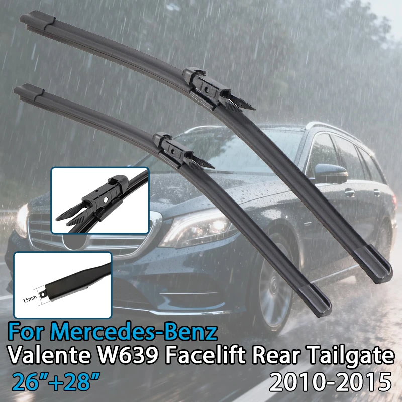 

Car Wiper Blade For Mercedes-Benz Valente W(639 447) 2010-2025 Windshield Rubber Refill Front Window Wiper Auto Accessorie