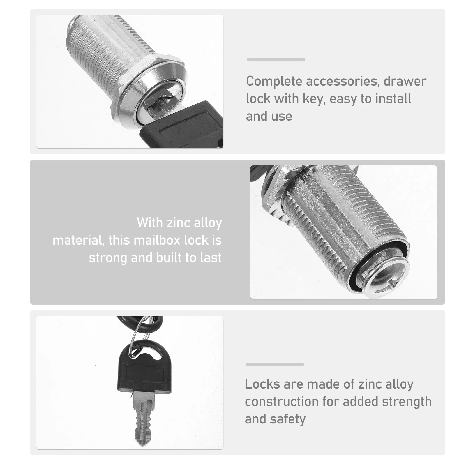 

10 Pcs Lock for Cabinet Mailbox Locking Electronic Multipurpose Locks with Keys