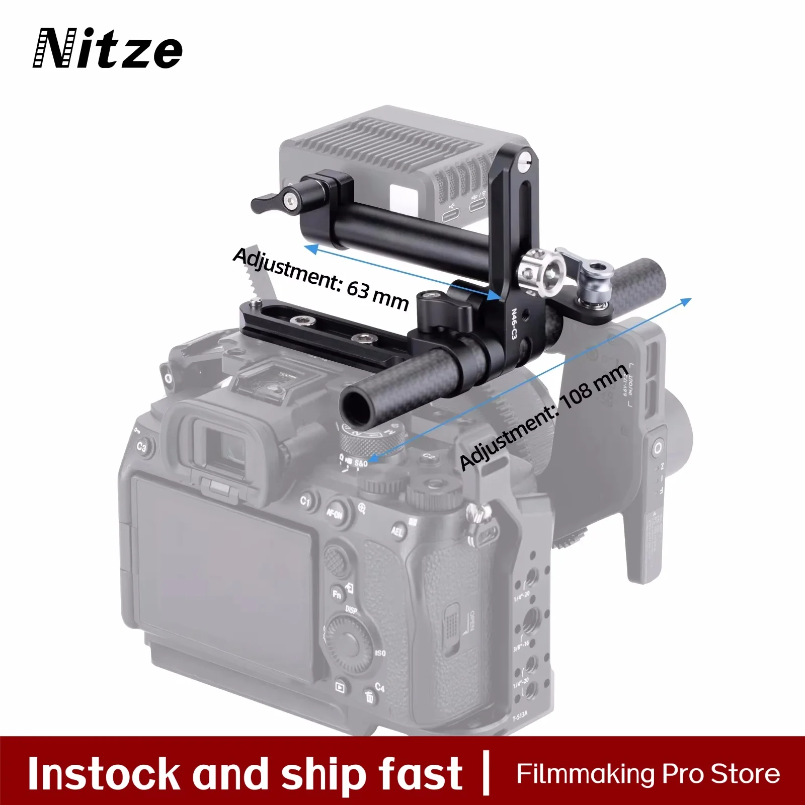 Nitze Mounting Kit for DJI Focus Pro LiDAR and DJI Focus Pro Motor
