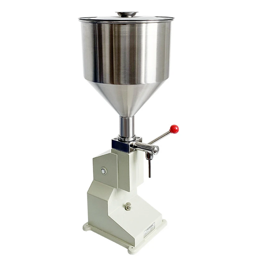 A03 Viscous Food Hand Pressure Liquid Filling Machine Stainless Steel Liquid Filler Manual Liquid Paste Filling Machine 5-50ml