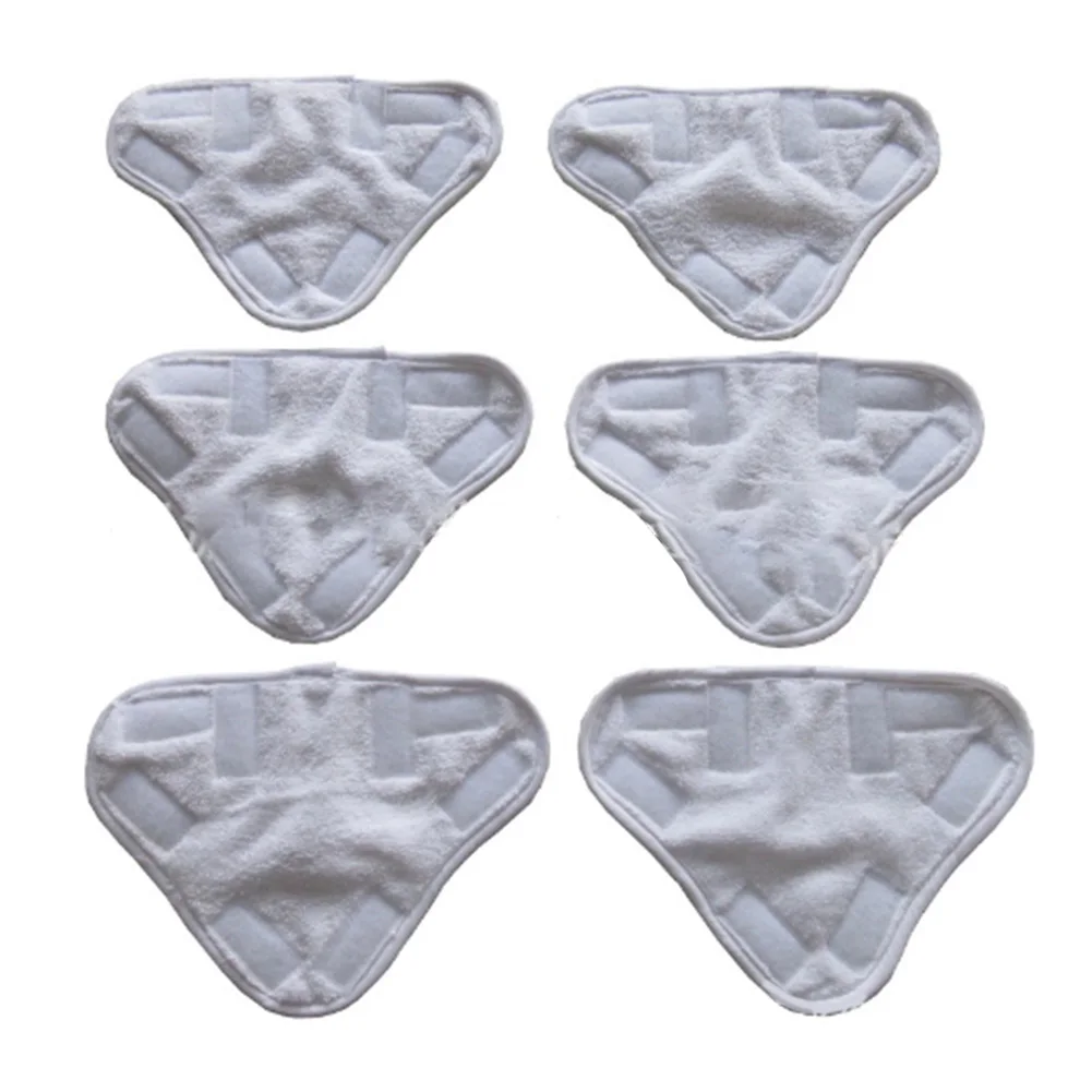 

6pcs For X5 For Steam Mop Fiber Cloth Cover White Triangle Mop Cloth For Flat Mop Home Cleaning Tools Mop Cleaner Spare Parts