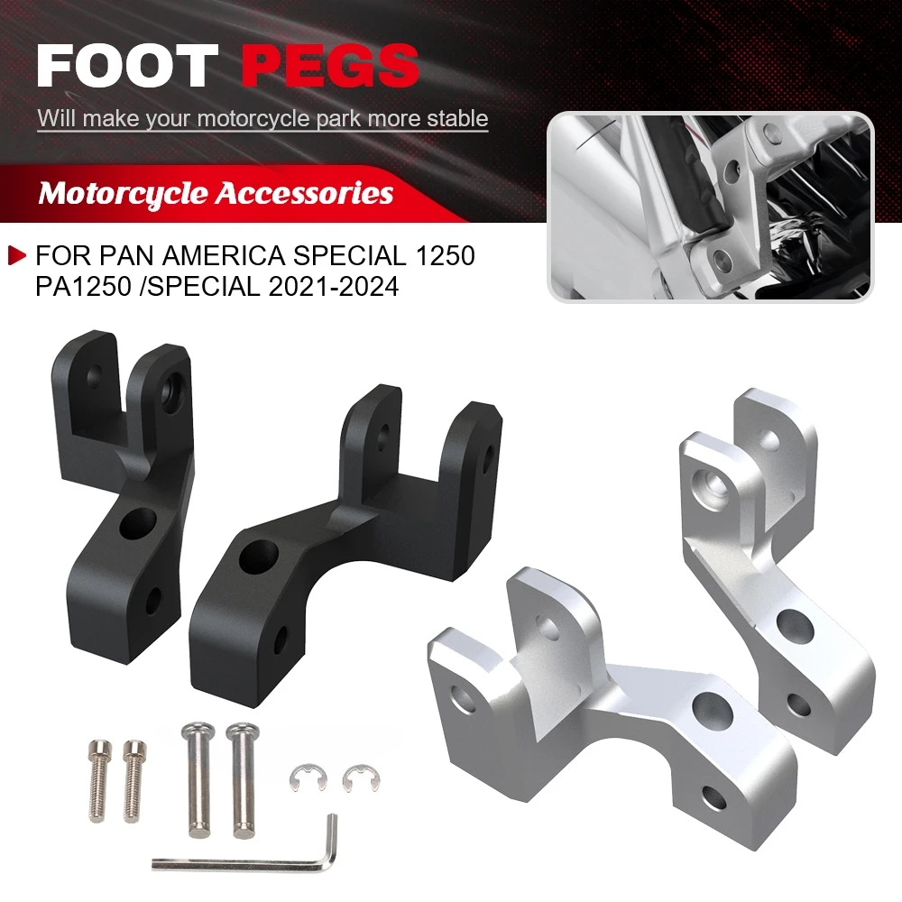 

Passenger Footrest Lowering Kit Motorcycle Footrest Footpegs Foot Pedal For PAN AMERICA SPECIAL 1250 PA1250 /SPECIAL 2021-2024