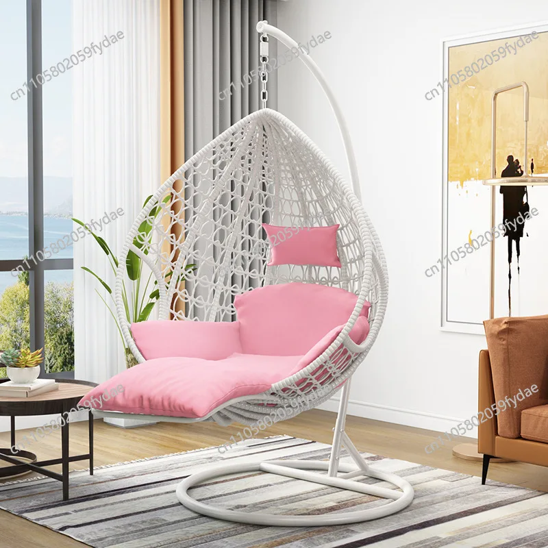 Hanging Basket Rattan Chair Swing Hanging  Patio Rocking Indoor Balcony Bedroom Cradle