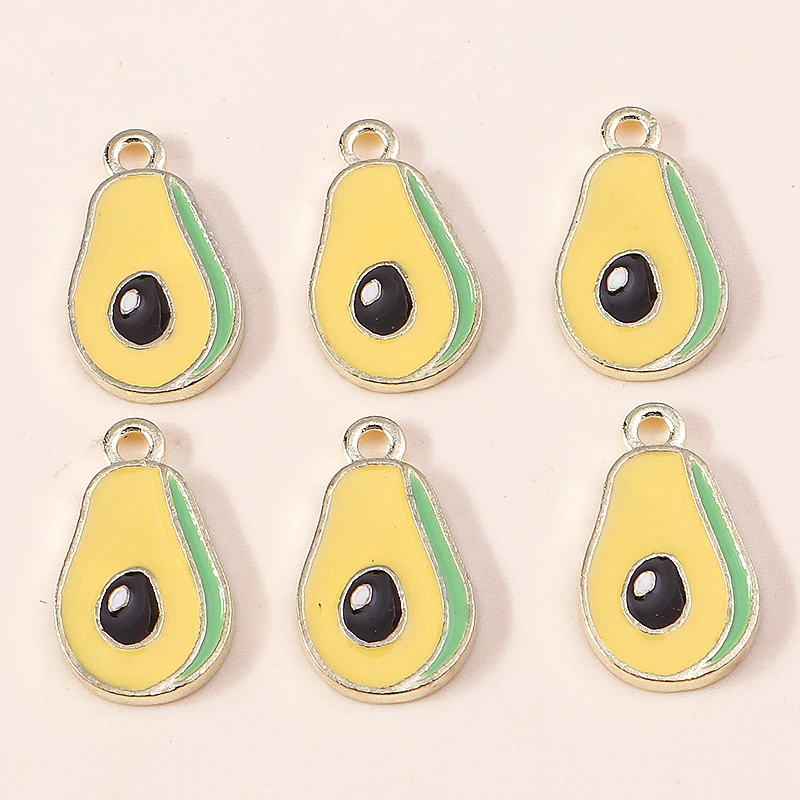 20 Stück Niedliche Gemischte Frucht-Anhänger Emaille Erdbeer-Trauben-Kirsch-Charms für Schmuckherstellung Halsketten Ohrringe DIY Basteln Geschenk – Detail 8
