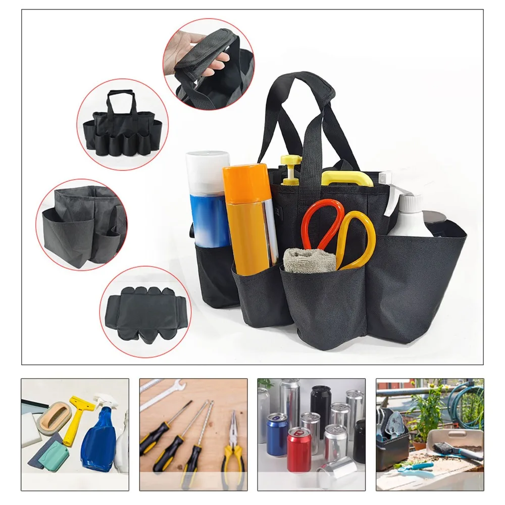 Portable Oxford Cloth Storage Bag Large Capacity Multifunctional Cleaning Tote Caddy Portable Design Tool Repair Bag Household