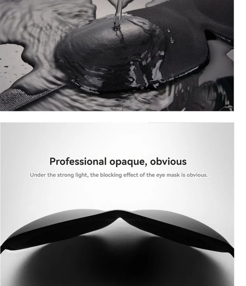 3D Non-Marking Three-Dimensional Eye Mask Without Nose Simple Solid Color Blackout Sleep Students Lunch Break Eye Masks