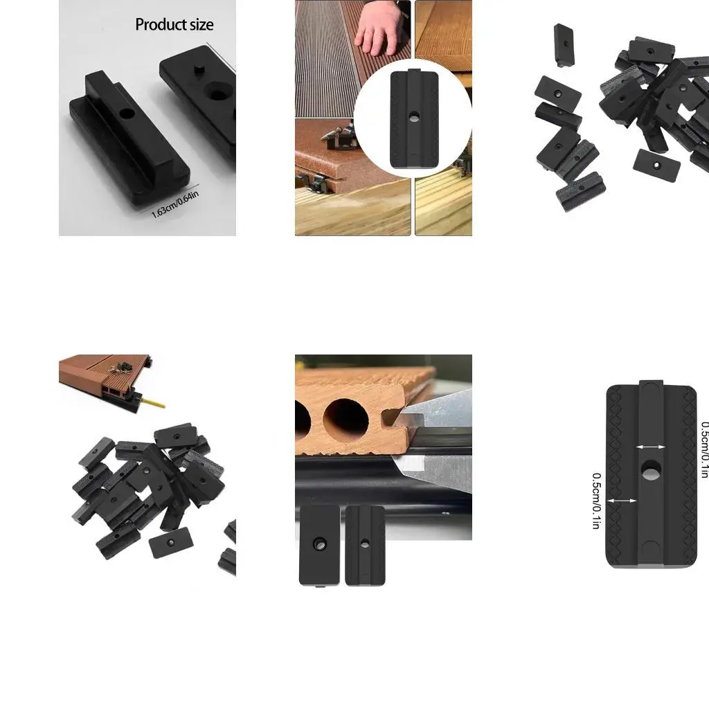 

Y1UD Pack of 100 Plastic Deck Fasteners Heavy Duty Clips for Outdoor Flooring Use