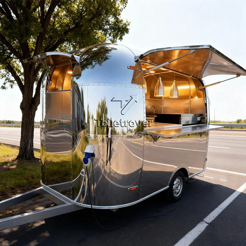 

Street Mobile Fully Equipped Food Trailer Beverage Cheap Food Trailer Juice Coffee Commercial Food Truck with Full Kitchen Bus