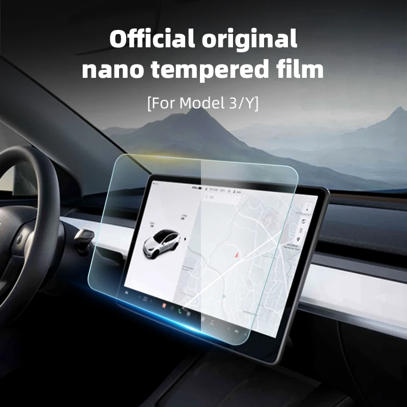 HD Tempered Glass Screen Protector For Tesla Model 3 Y Accessories Anti-glare Fingerprint-proof Clear Frosted Glassy Film