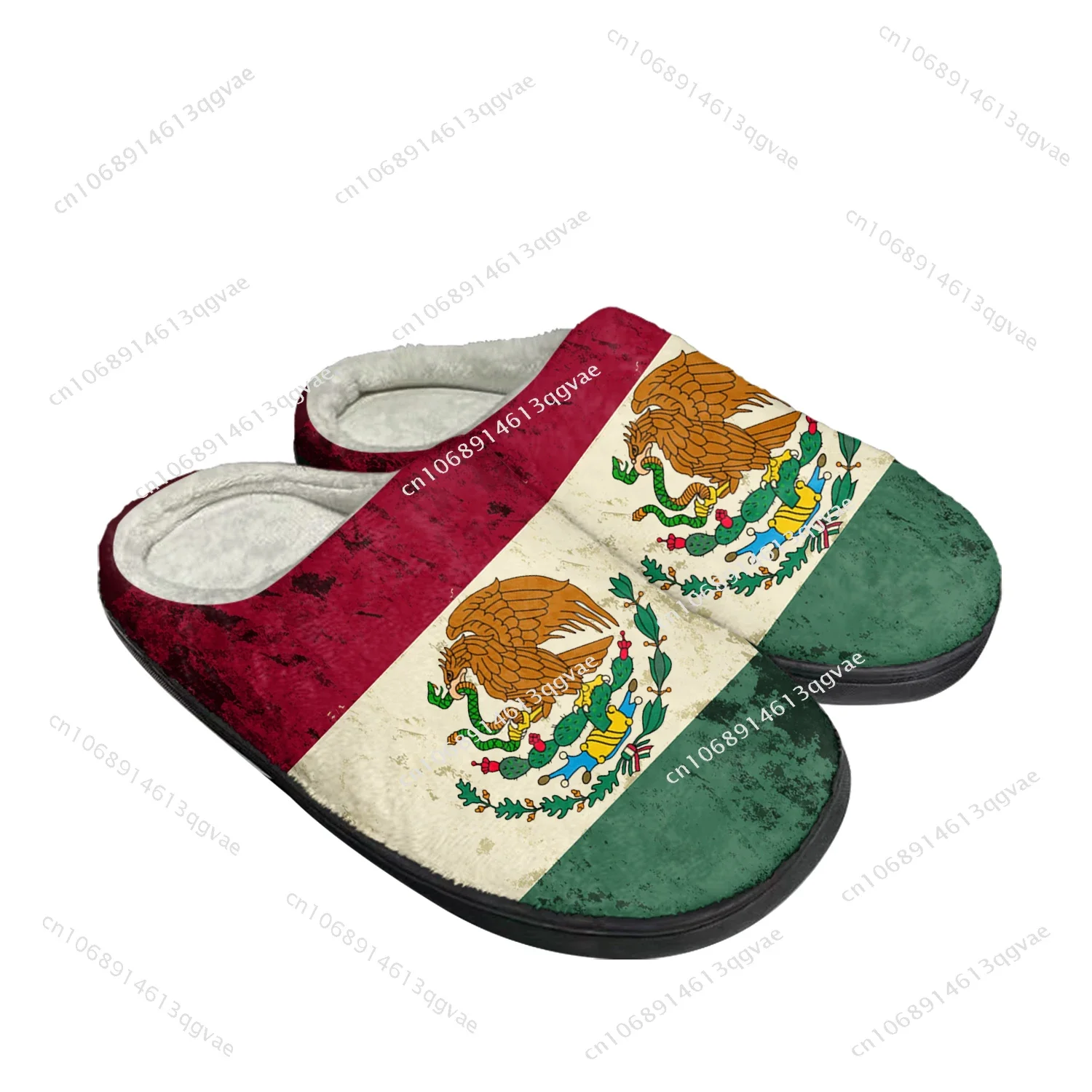 

Mexican Flag Home Cotton Custom Slippers Mens Womens Sandals Mexico Plush Bedroom Casual Keep Warm Shoes Thermal Slipper