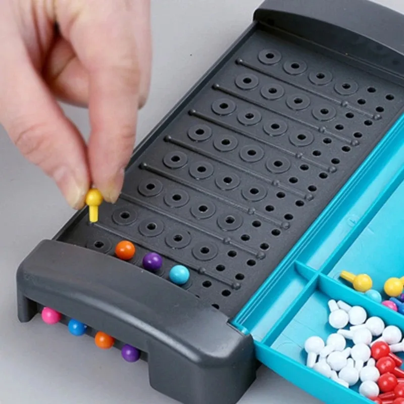 Funny Mini Code Breaking Challenge Toys Traveling Family Party Board Game Two Players Color Matching Puzzle Toys for Kids Adult