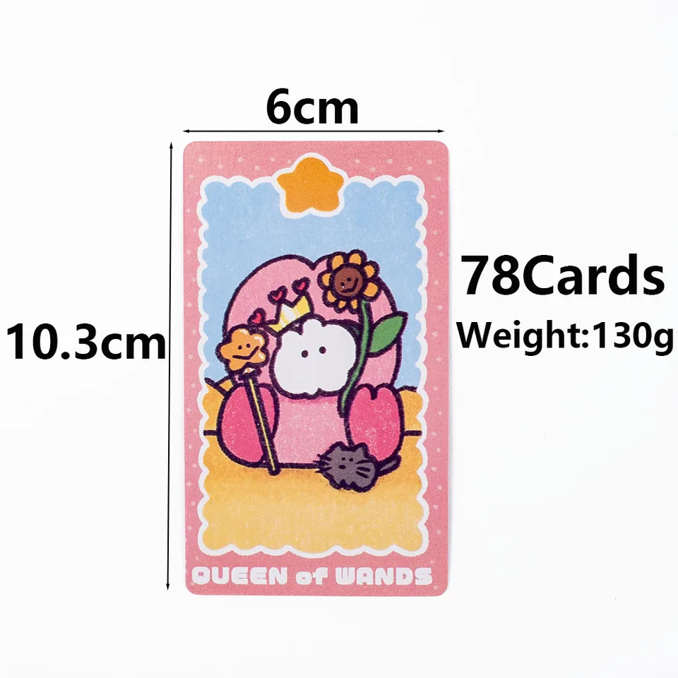 10.3*6Cm Mokmokchan Tarot 78Pcs Kawaii Tarot Cards Playing Game