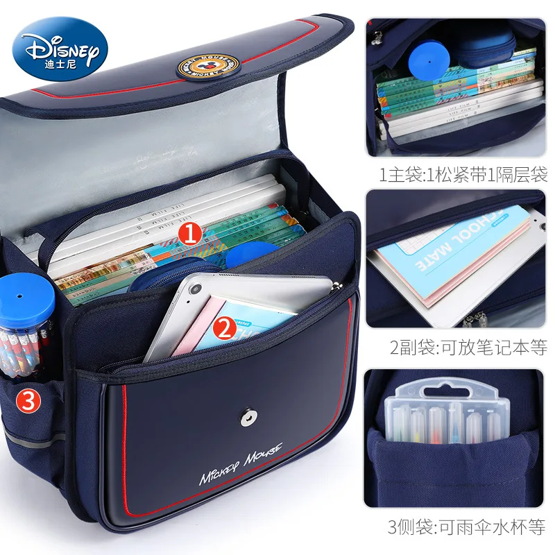 2022 Disney Mickey Minnie School Bags For Boys Girls Primary Student Shoulder Orthopedic Backpack Kids Birthday Gifts Mochila