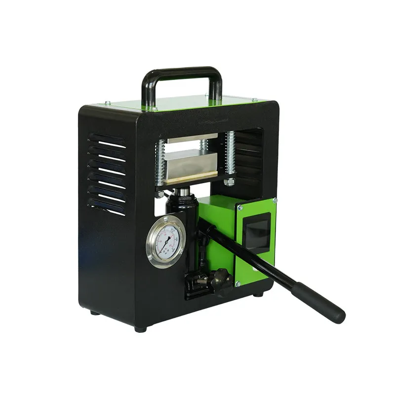 Manual 6x12cm Double-Heating Platen Press, 8 Ton Lab Silicone Glass Laminating Constant Pressure Machine