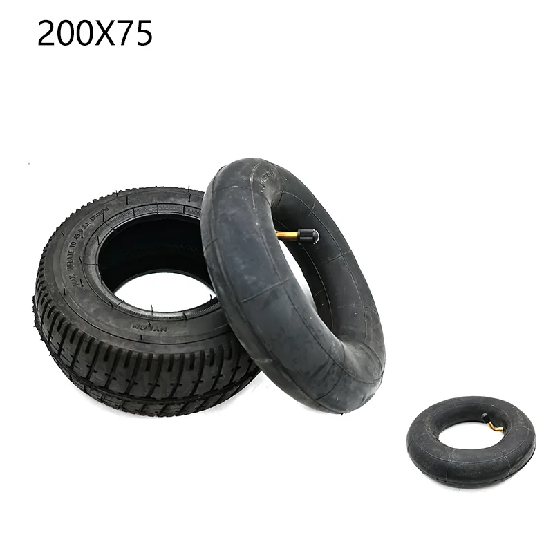 High Quality 8 inch Pneumatic Tyre 200x75 Outer Tyre Inner Tube 200*75 Tyre for Electric Scooter Go Kart Accessory