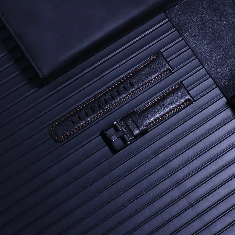 22mm Leather band for Samsung Galaxy watch 6/4/5/pro/classic/Active 2 20mm Retro bracelet Huawei/Amazfit GTR-GTS 4-3-2e strap