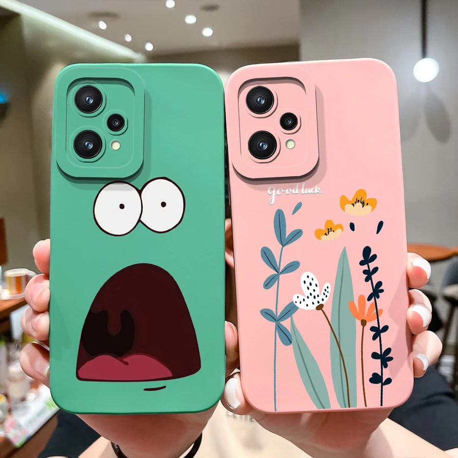 For OPPO Realme 9 Pro + 5G Case Cool Girl Cartoons Liquid Silicone Shell For Realme9 Pro Plus 5G New Design Shockproof Funda