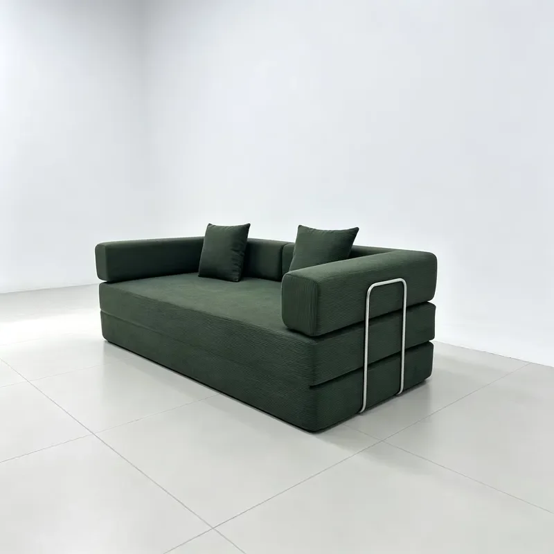 Boneless Corduroy Compressible Sofa Bed Modular Convertible Floor Couch High Density Foam Lounge Sleeper Living Room