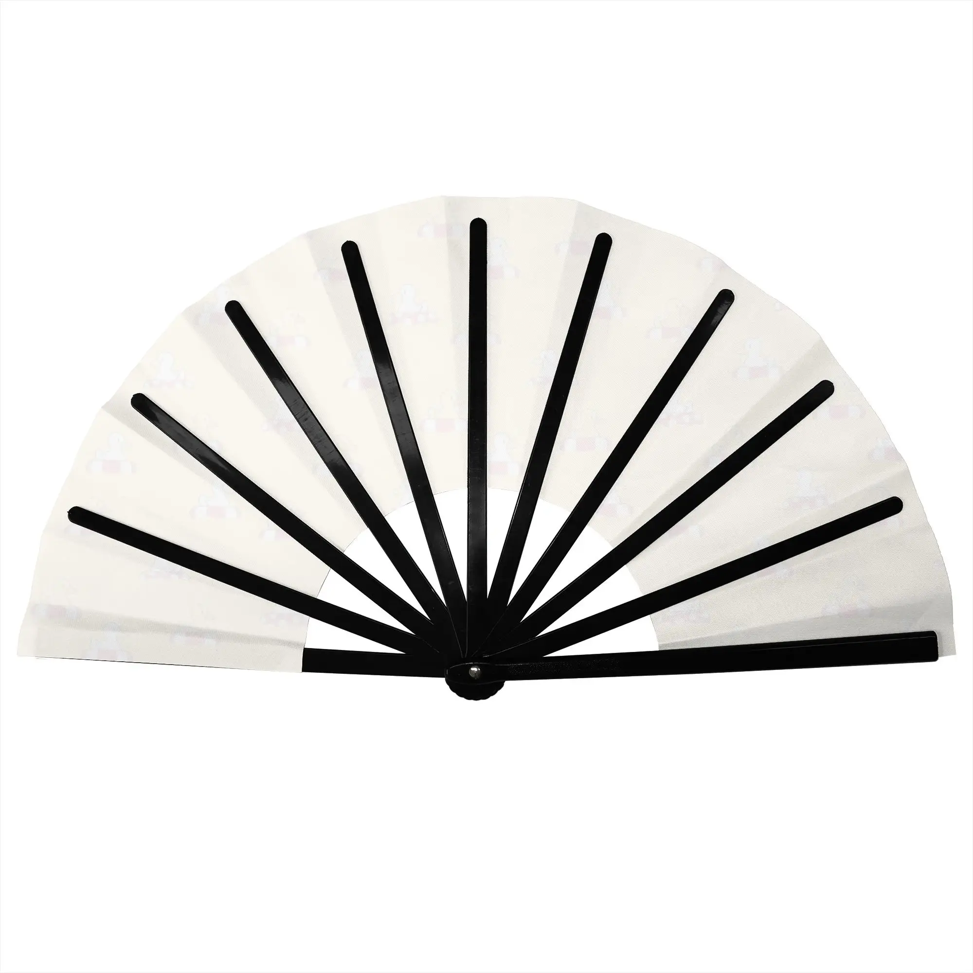 Cartoon Rubber Duck  Folding Hand Fan  Polyester Fabric Fan Funny Summer Accessory Decorative Fans