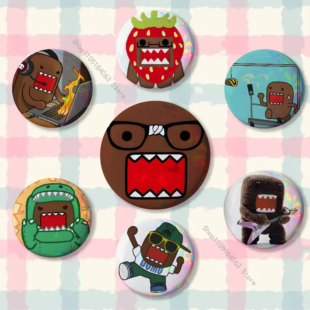 

D-DOMO Tooth Badge on Backpack Clothes decoration Tinplate Round Brooch Funny Custom Gifts for Friend