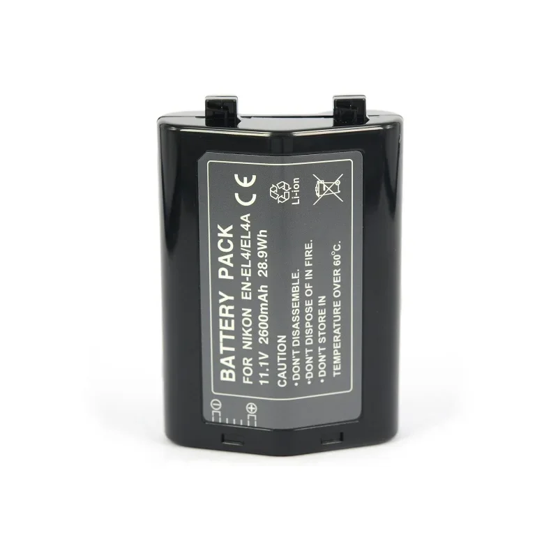 

rechargeable li-ion battery for nikon battery for nikon en-el4a d2z d2h d2hs d2x d2xs d3 d3s d3x f6 7.4v 2200mah 2 pcs