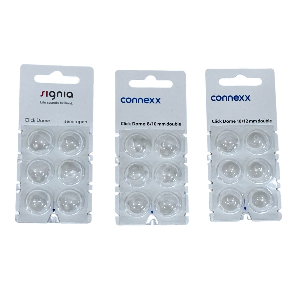Signia Rexton Connexx Click Sleeve Vented /Closed /Open /Eartips Dome For Vibe Open Fit CIC ITC ITE Hearing Aids