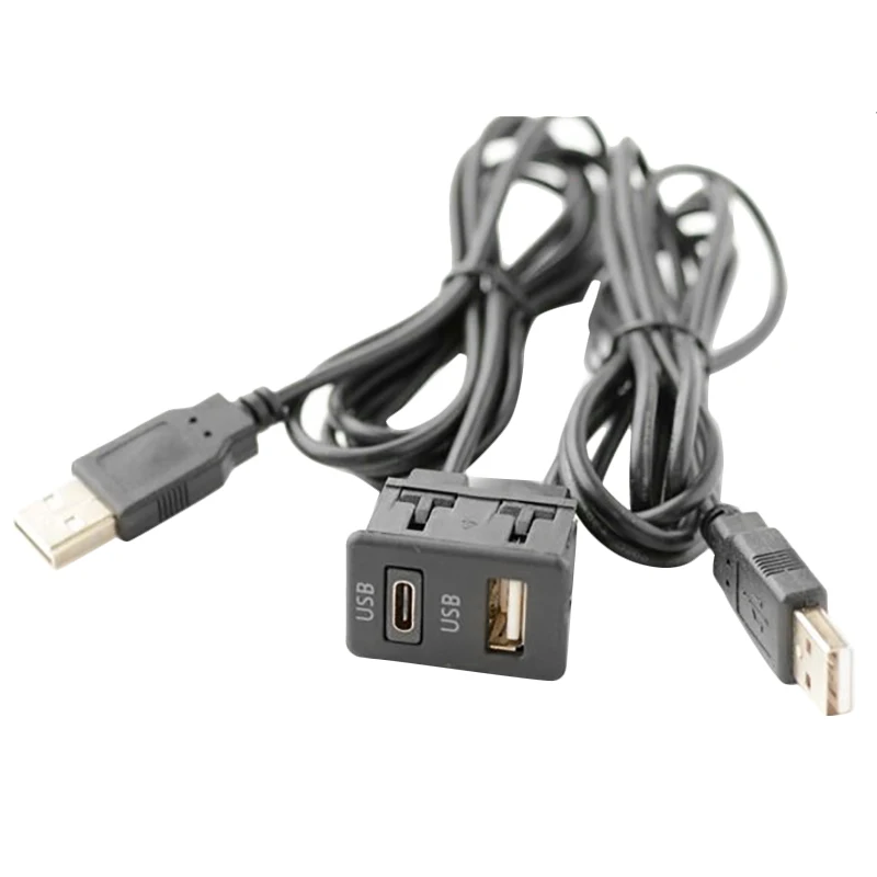 كابل تمديد مثبت على لوحة سيارة داش ، محول مزدوج ، لوحة منفذ USB 2 ، قارب أوتوماتيكي ، ، من من من من من من من ؟