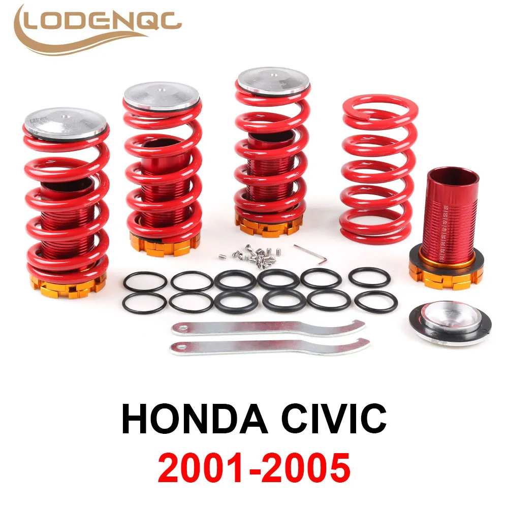 For Honda Civic 01-05 SI EP3 Coilover Springs Kit Red Available Coilover Suspension Coilover Spring