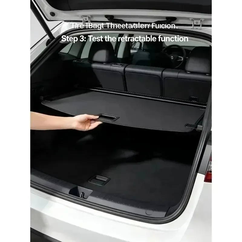Car Trunk Cargo Cover, Rear Parcel Shelf Shade Shield, Luggage Privacy Blind for Chery Jaecoo J7