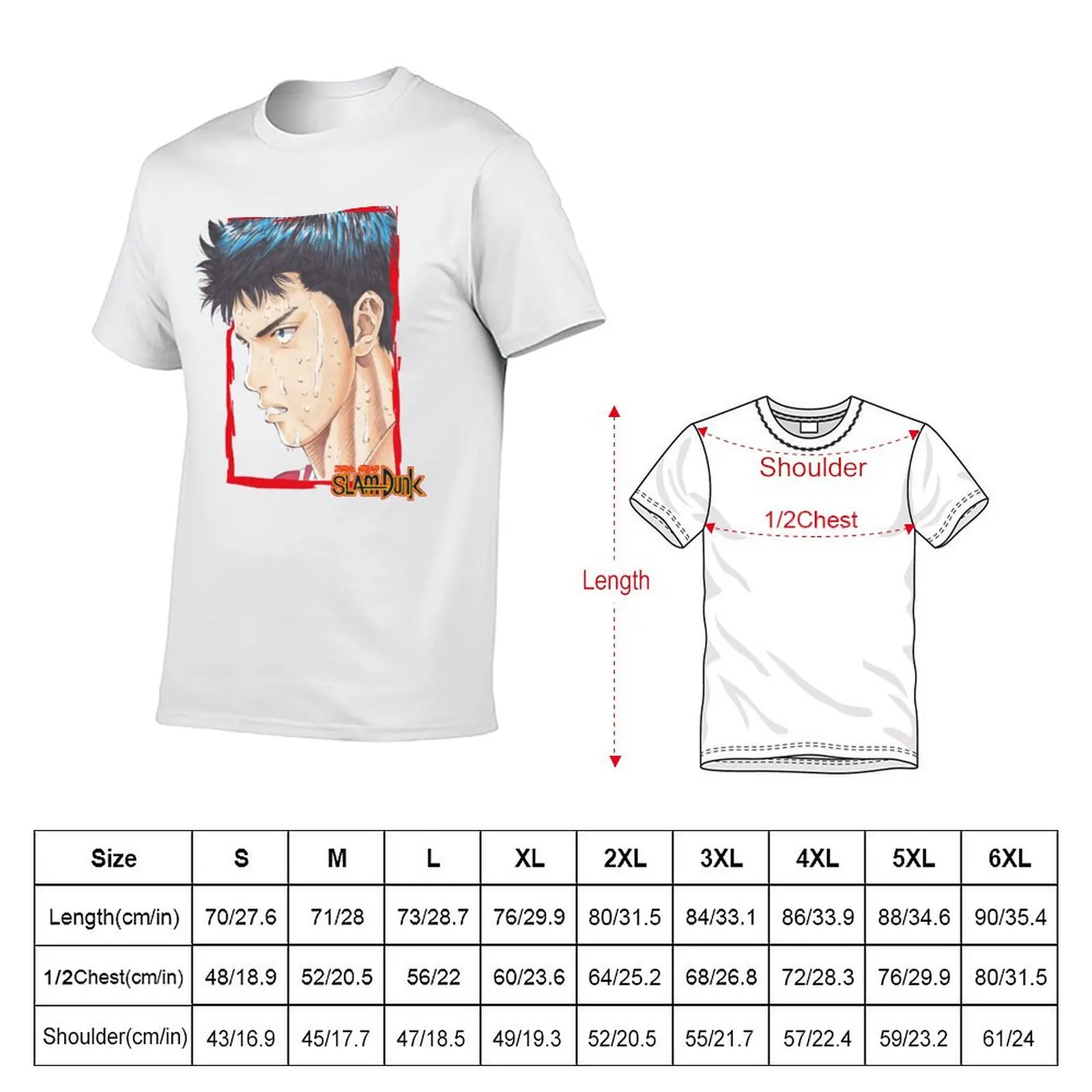 Mitsui Hisashi 14 Slam Dunk T-Shirt man t shirt summer man t shirt cotton high quality T-Shirt