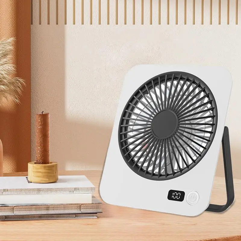 

Small Table Fan Personal Desk Fan 5-Speed Settings 1200mAh Personal Cooler For Women Men Home Bedroom Beach Camping Outdoor