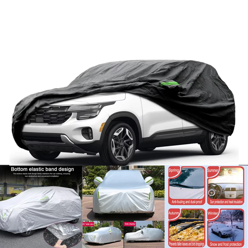 

Автомобильные чехлы на заказ, подходят для Kia Seltos 2021-2025, водонепроницаемые, всепогодные, для автомобилей, защита от дождя и снега, солнца в помещении и на открытом воздухе
