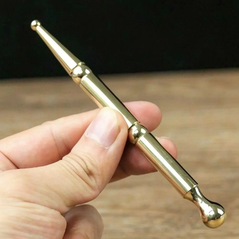 Brass Acupuncture Point Massage Wand Facial Scraping Tool Body Muscle Relaxing Probe Foot Reflexology Manual Applicator