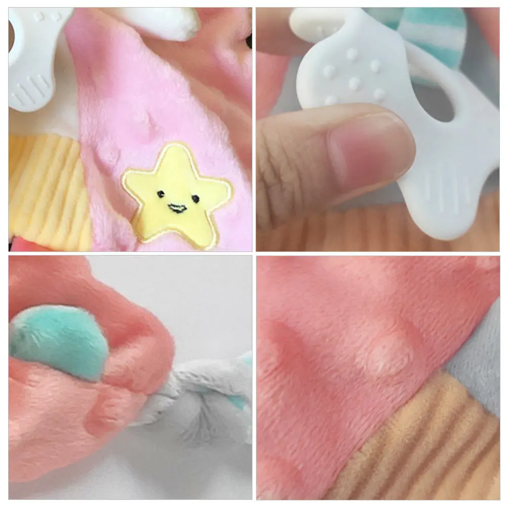 Baby Appeasing Comfort Towel Soft Saliva Towel Infant Chewing Pacifying Blanket Cartoon Animal Design Soothing Newborn Gift