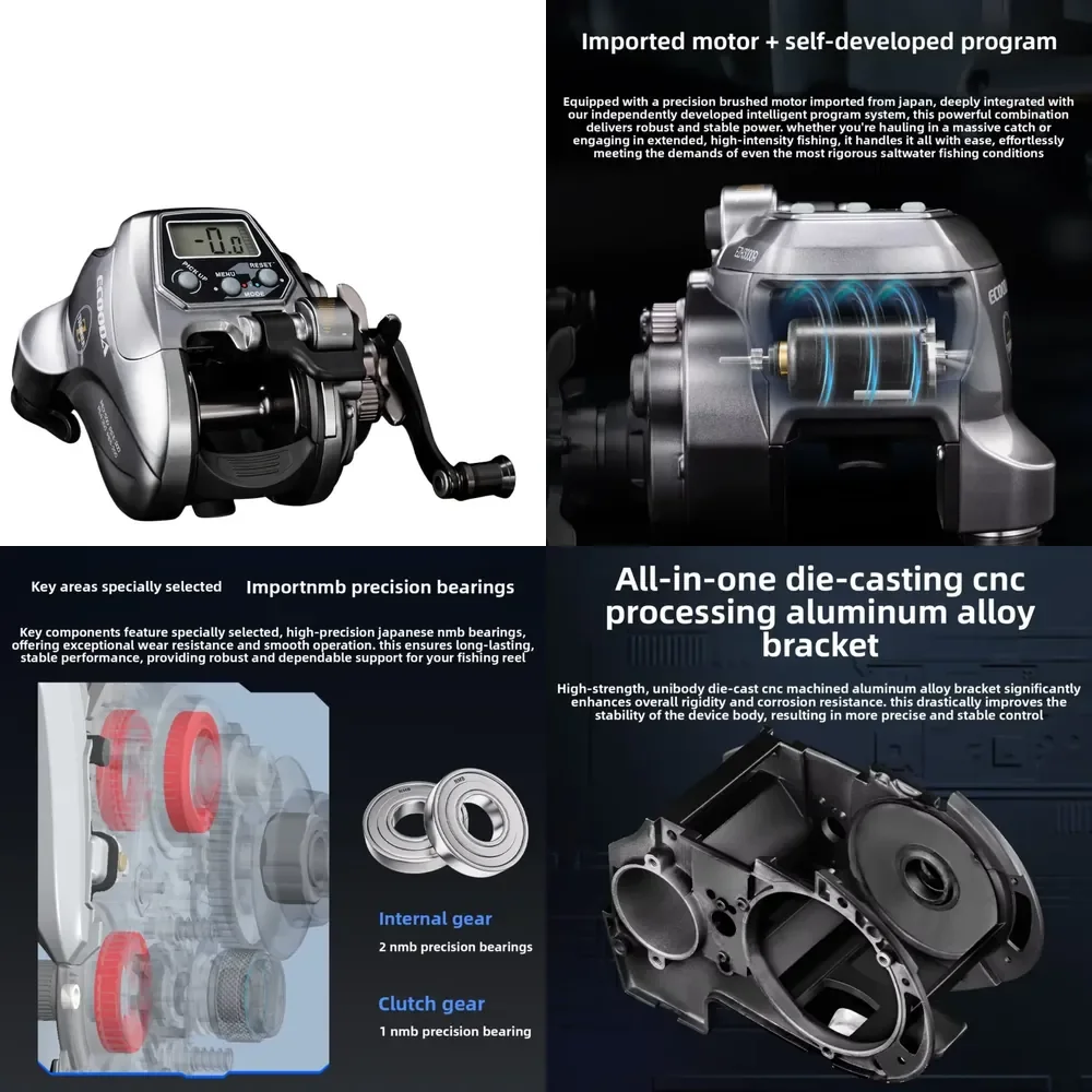 【2026 Hot Selling】 Ecooda New EZH3000 Second-generation Upgraded Electric Counting Wheel Fishing Reel 11-axis Bearings Right
