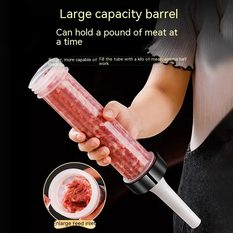 Manual Household Plastic Enema, Large Sausage Making, Hand-Pushed Kitchen Tools,  Sausage Filling Machine