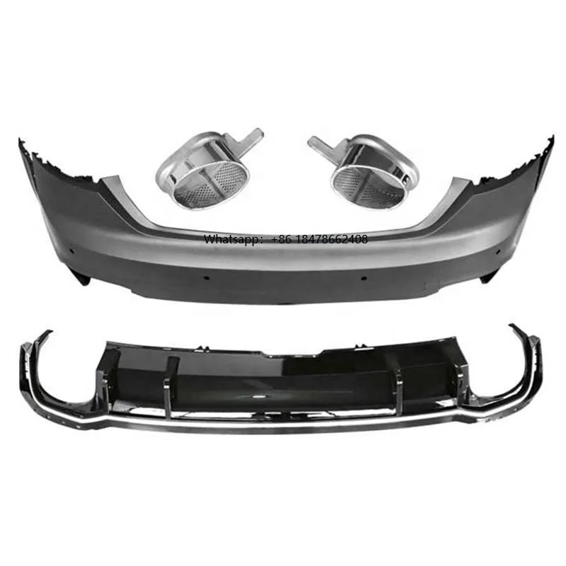 

Factory Car A5 Sline S5 Rear Bumper Kit with Diffuser for A5 S5 B9 2017 2018 2019 RS5 Style Rear Bumper with Diffuser