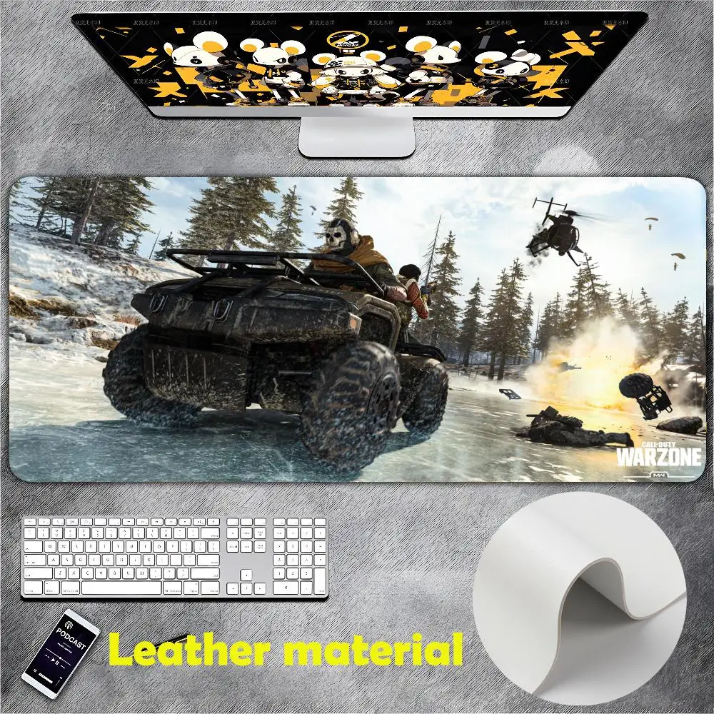 Call of Duty Warzone Mouse Pad Large Gaming Pad XXL Desk Mat Non Slip Double Sided PU Game Mouse Computer Leather Keyboard Mat