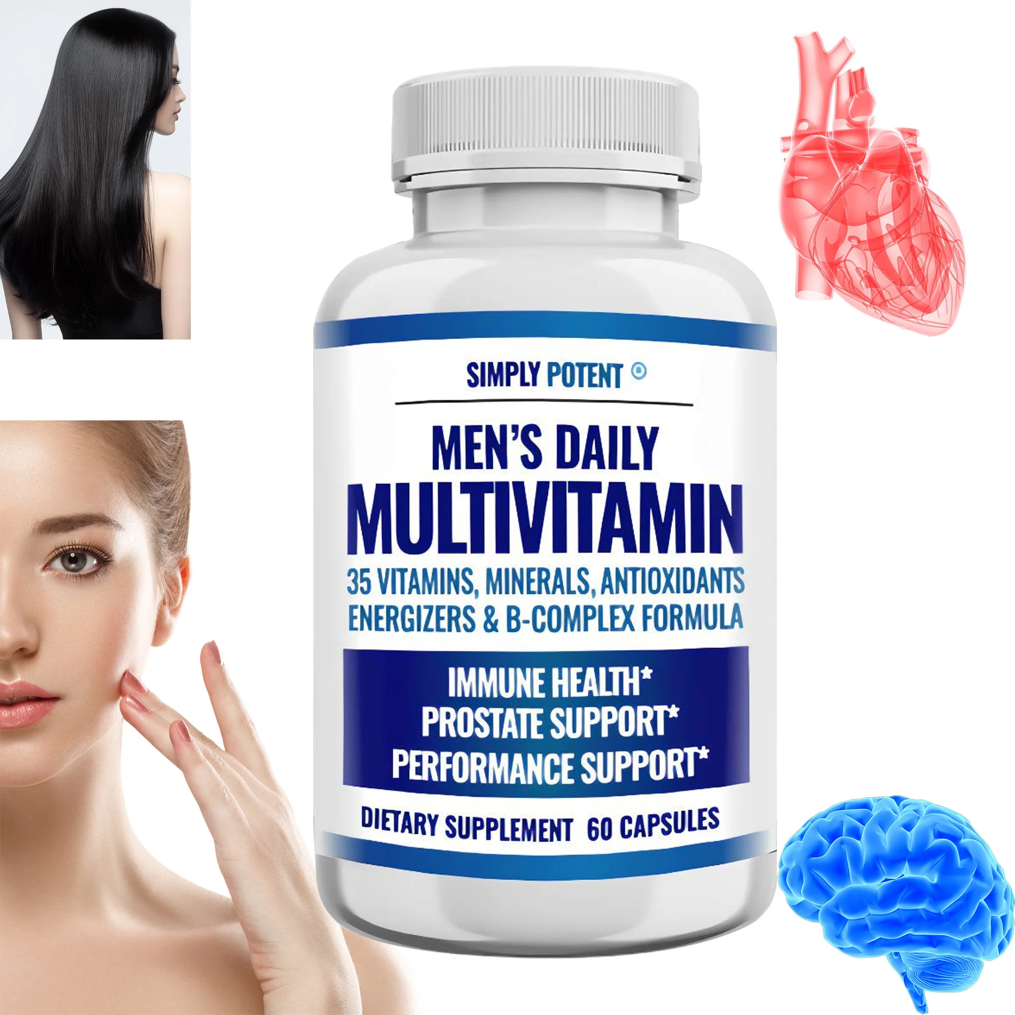 

Multivitamin Supplement for Men – Helps Support Energy, Brain, Heart and Eye Health, Improves Absorption, and Antioxidant