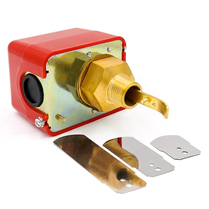ABKJ-HFS-15 Paddle Flow Control Switch 1/2Inch 250V AC SPDT Water Cooling System Flow Blade Type Water Flow Switch