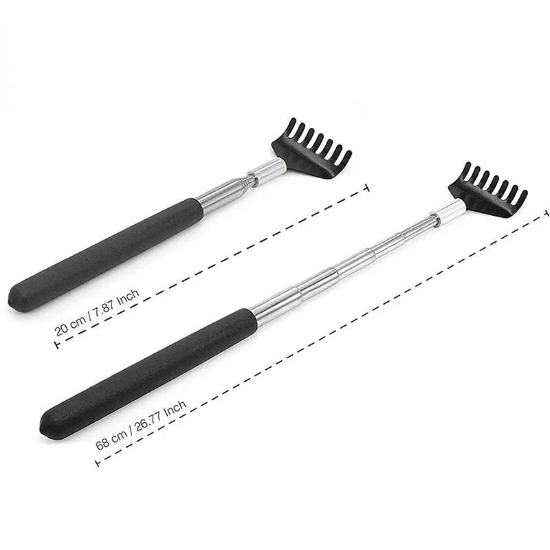 1 PC สแตนเลสสตีล Telescopic Back Scratcher Scratching Backscratcher ชุดนวดกลับ Scraper ขยาย Telescoping Itch