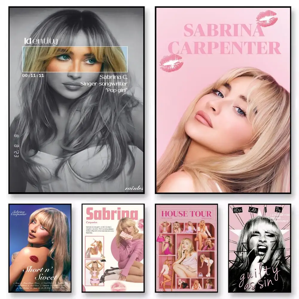 Sabrina Carpenter Poster Nordic style room wall decoration self-adhesive HD waterproof AFE bar