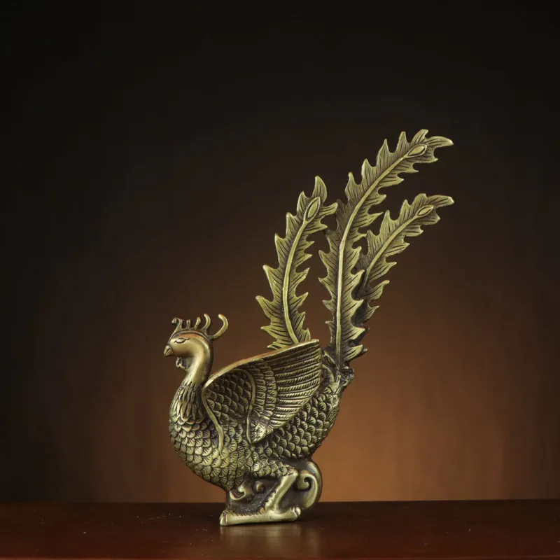 All- , Phoenix, Vermilion Bird – Four Divine Beasts, Copper Ornament for Home Decoration