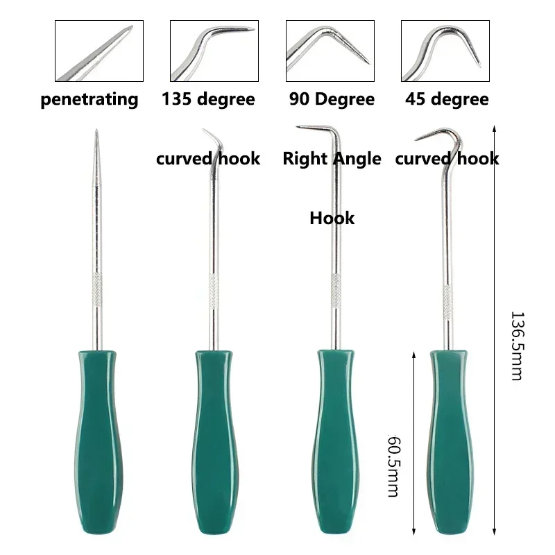 Car Auto Vehicle Oil Seal Screwdrivers Set O-Ring Seal Gasket Puller Remover Pick Hooks Car Repair Disassembly Tools