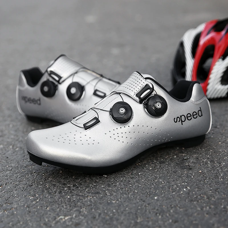 New Cycling Shoes Men SPD With Lock Road Bike Racing Sports Shoes Outdoor Mountain MTB Pedal Bicycle Sports Shoes Men 37-47#