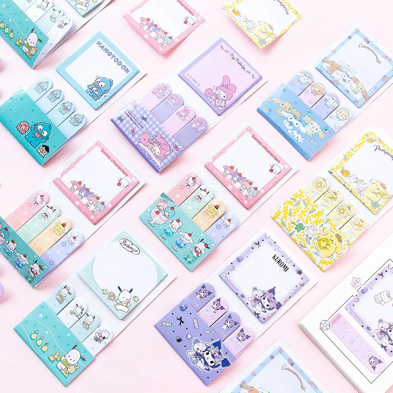 30pcs/lot Kuromi Melody Memo Pad Sanrio Cinnamoroll N Times Sticky Note Stationery Notepad Planner Sticker Post School Supplies