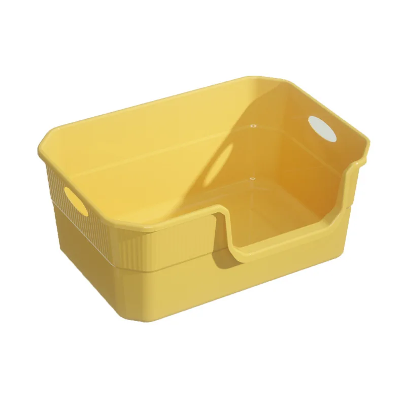 Large Cat Litter Box with Raised Sides and Shovel Easy Clean Sandbox Toilet for Cats Pet Supplies Popular Cat Essentials