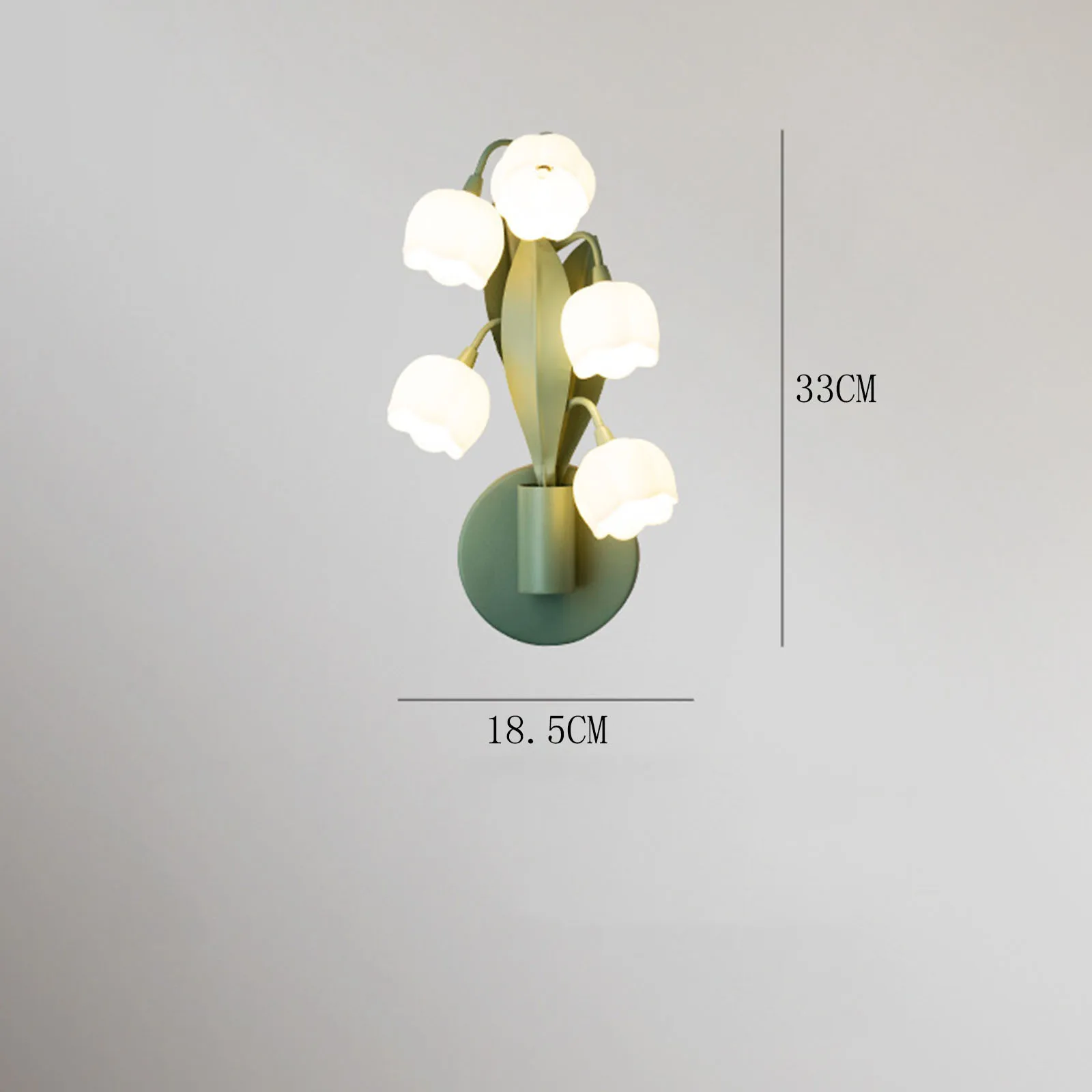 Flower Wall Sconce for Bedroom, 5 Lily of The Valley Wall Lamps 3 Color Modes Wall Mount Lighting Fixture with G4 Led Bulbs