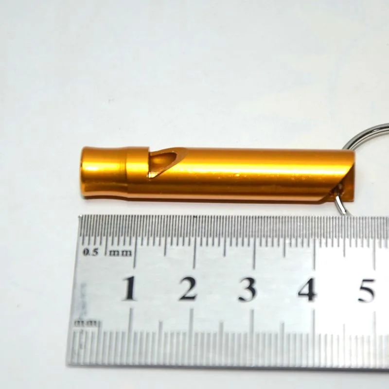 Outdoor Aluminum Alloy Fire Whistle Trumpet Metal Emergency Survival Training Compact Loud Sound Alert