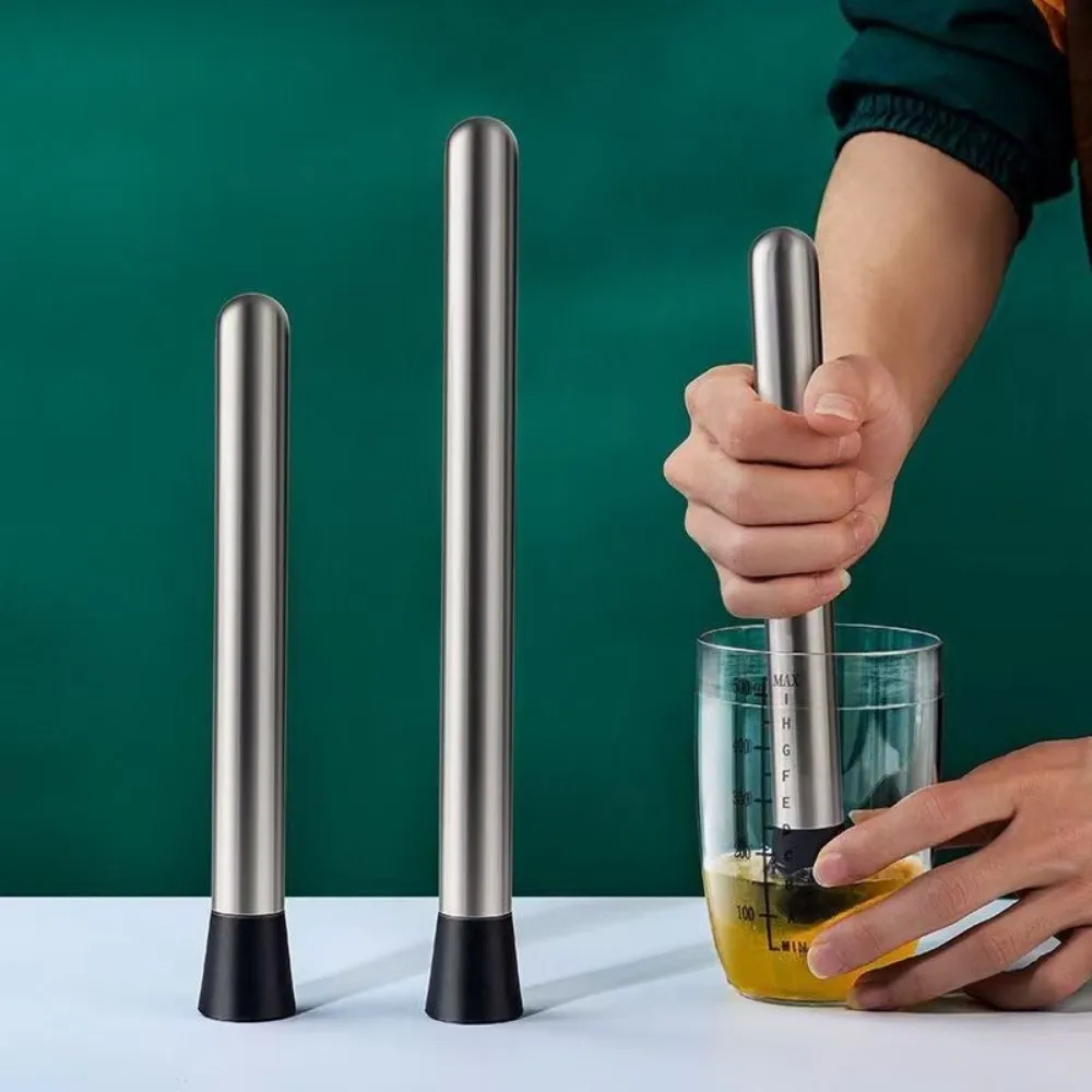 Stainless Steel Cocktail Muddler Crushing Multifunctional Lemon Muddle Pestle Mixing Professional Crushed Ice Hammer